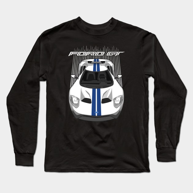 Ford GT-white and blue Long Sleeve T-Shirt by V8social